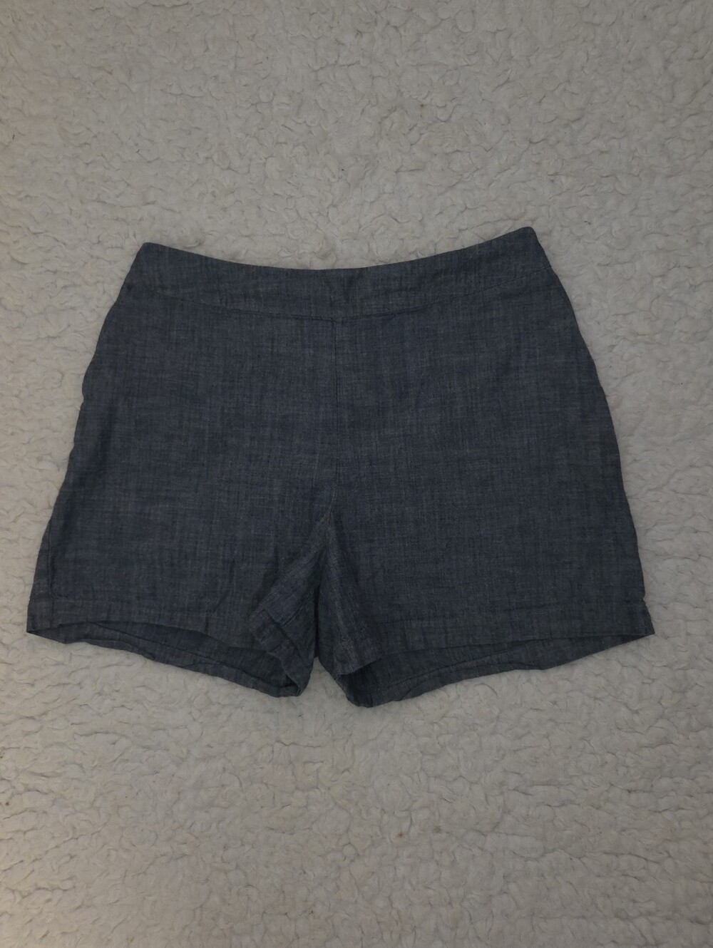 a new day High-Waist Chambray Shorts in Blue
